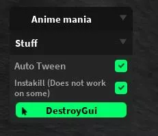 Roblox Anime Mania Script (AutoFarm Gems, InstaKill Bosses) 