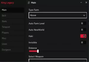 King Legacy [GUI - Farm Level, Auto Stats & More!] Scripts