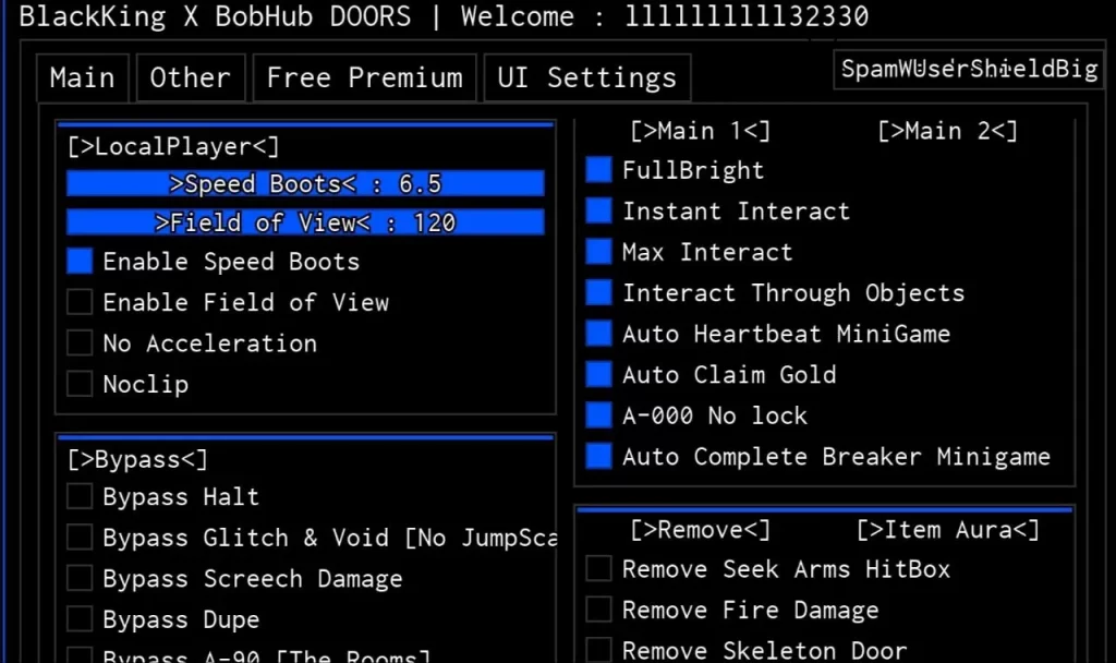 Doors script – (BlackKing X BobHub)