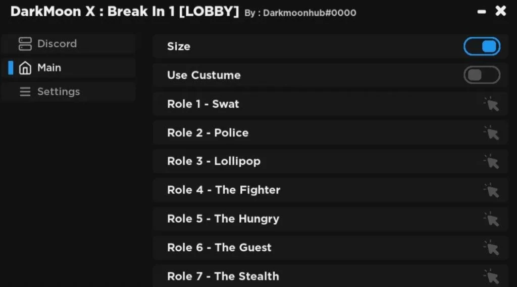 Break In Script – (Role changer)