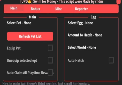 Swim for money script - (Autofarm Win and Money)