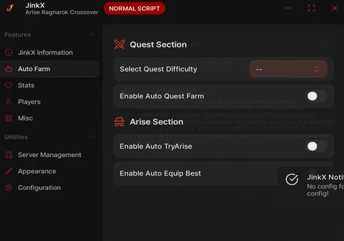Arise Ragnarok Crossover script – (Auto Quest, Auto Try Arise)