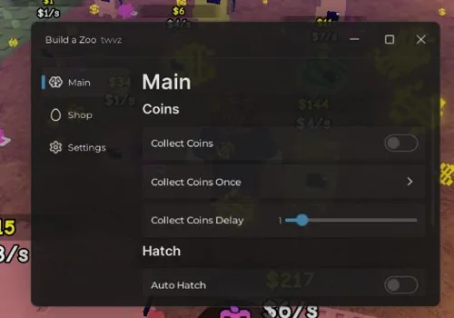Build a Zoo script – (Collect coins, Auto hatch)