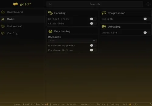 Leaf Collector script: Auto Upgrades, Auto Unboxing