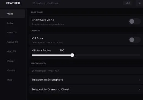 99 Nights in the Forest script: Feather Hub