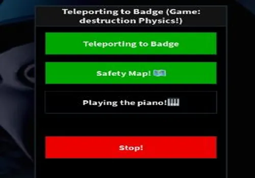 Destruction Physics script: Teleport to badge