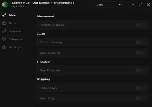 Dig Deeper for Brainrots script: Autofarm, Auto Upgrade