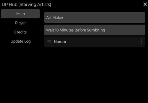 Starving Artists script: DP Hub