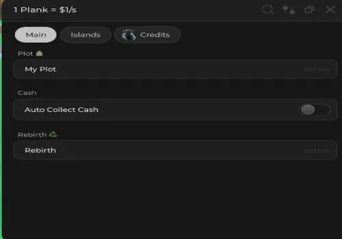 1 Plank = 1$ script: Teleport, Auto Collect Cash