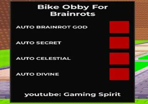 Bike Obby for Brainrots script: Auto farm brainrots any rarities