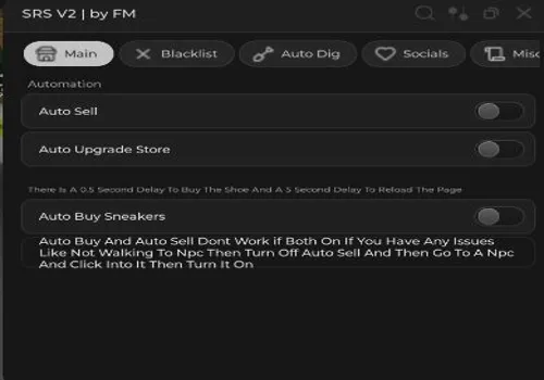Sneaker Resell Simulator script: Auto Sell, Auto Buy buttons