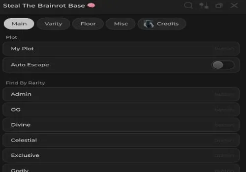 Steal the Brainrot Base script: Teleports, Auto Escape