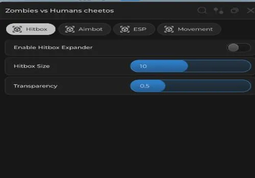 Zombies vs Humans script: Hitbox Expander, ESP