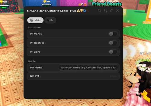 Climb to Space Script – (Infinity Money)