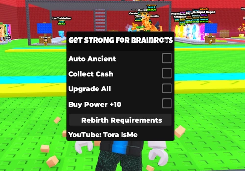Get STRONG for Brainrots script – (Auto Collect Cash)