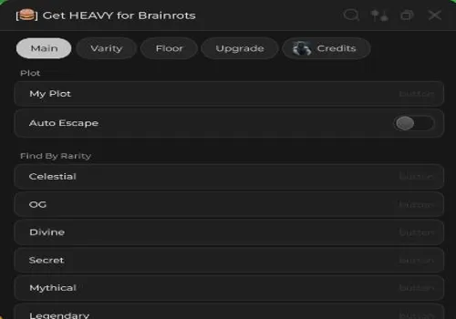 Get Heavy for Brainrots script: Auto Rebirth, Get Brainrots