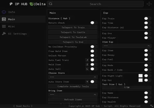 Dead Rails script: DP Hub