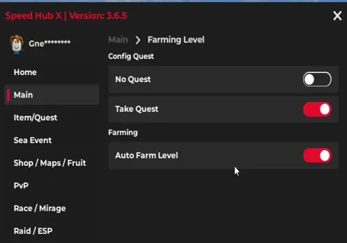 Blox fruits - Speed hub x