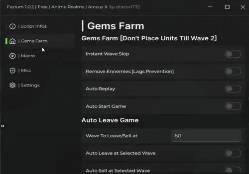 anime realms - fazium hub