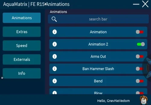 aquamatrix - animations
