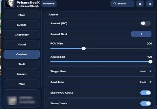 blind killer script - prismaticaX