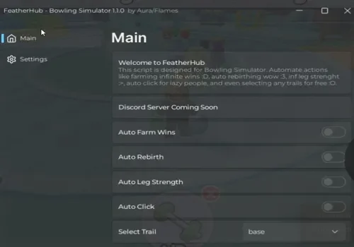 bowling simulator - feather hub