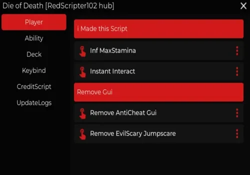 die of death - redscripter102 hub