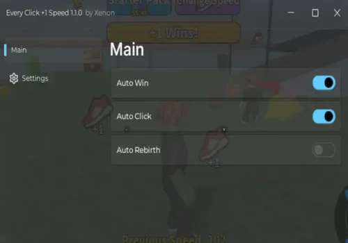 every click + 1 speed