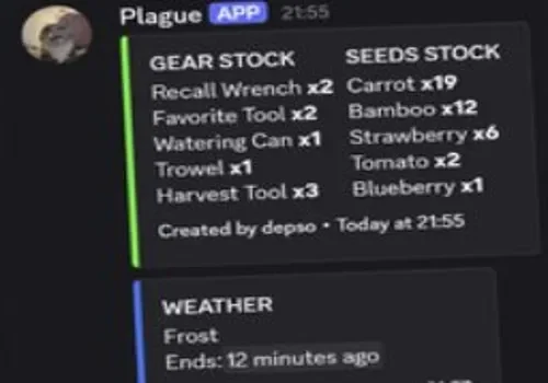 grow a garden webhook