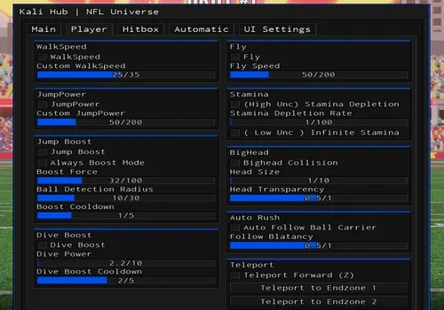 nfl universe footbal