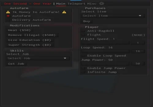 one second = one year