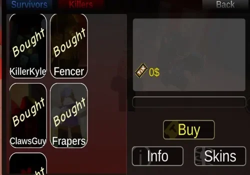 scream jam script - get all characters