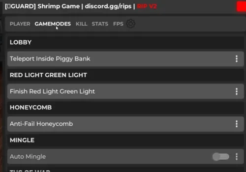 shrimp game - rip v2 hub