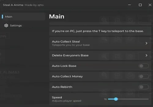 steal a anime - qrto