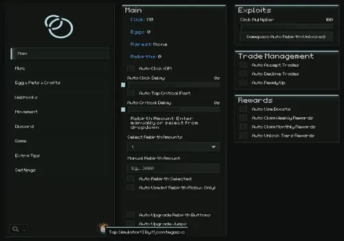tap simulator script