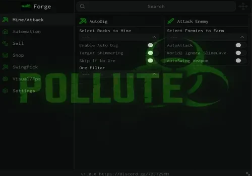 the forge script - polluted hub